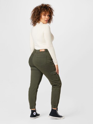 ONLY Carmakoma Tapered Cargo Jeans 'Miss' in Green