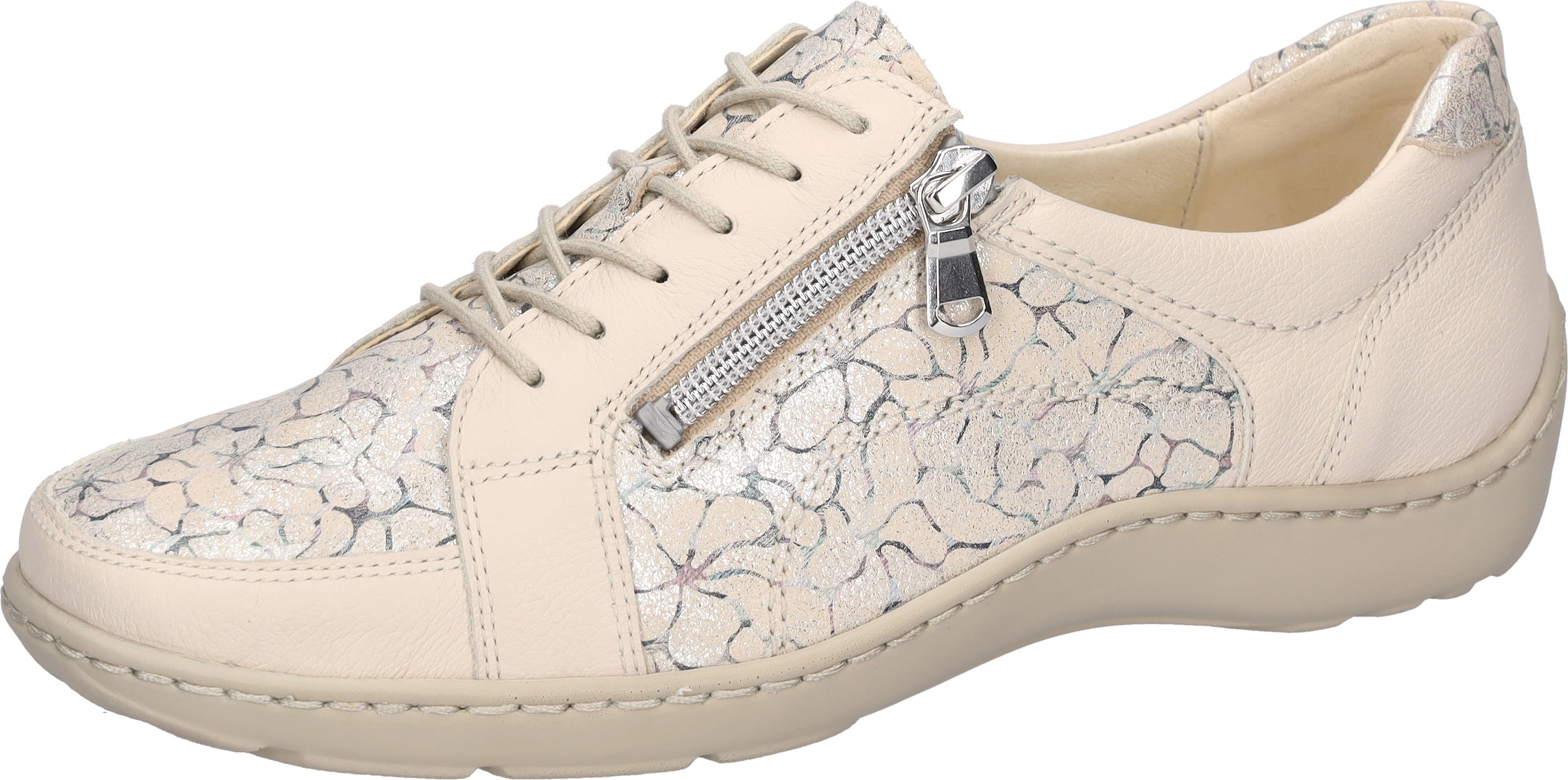 WALDLÄUFER Sportlicher Schnürschuh in Beige: Vorderseite