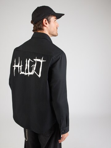 Comfort Fit Cămașă 'Ebolt' de la HUGO pe negru: față