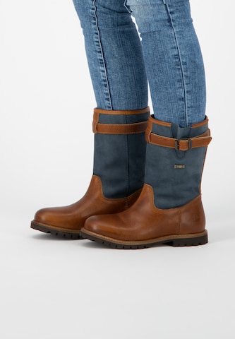 Travelin Boots in Blue: front