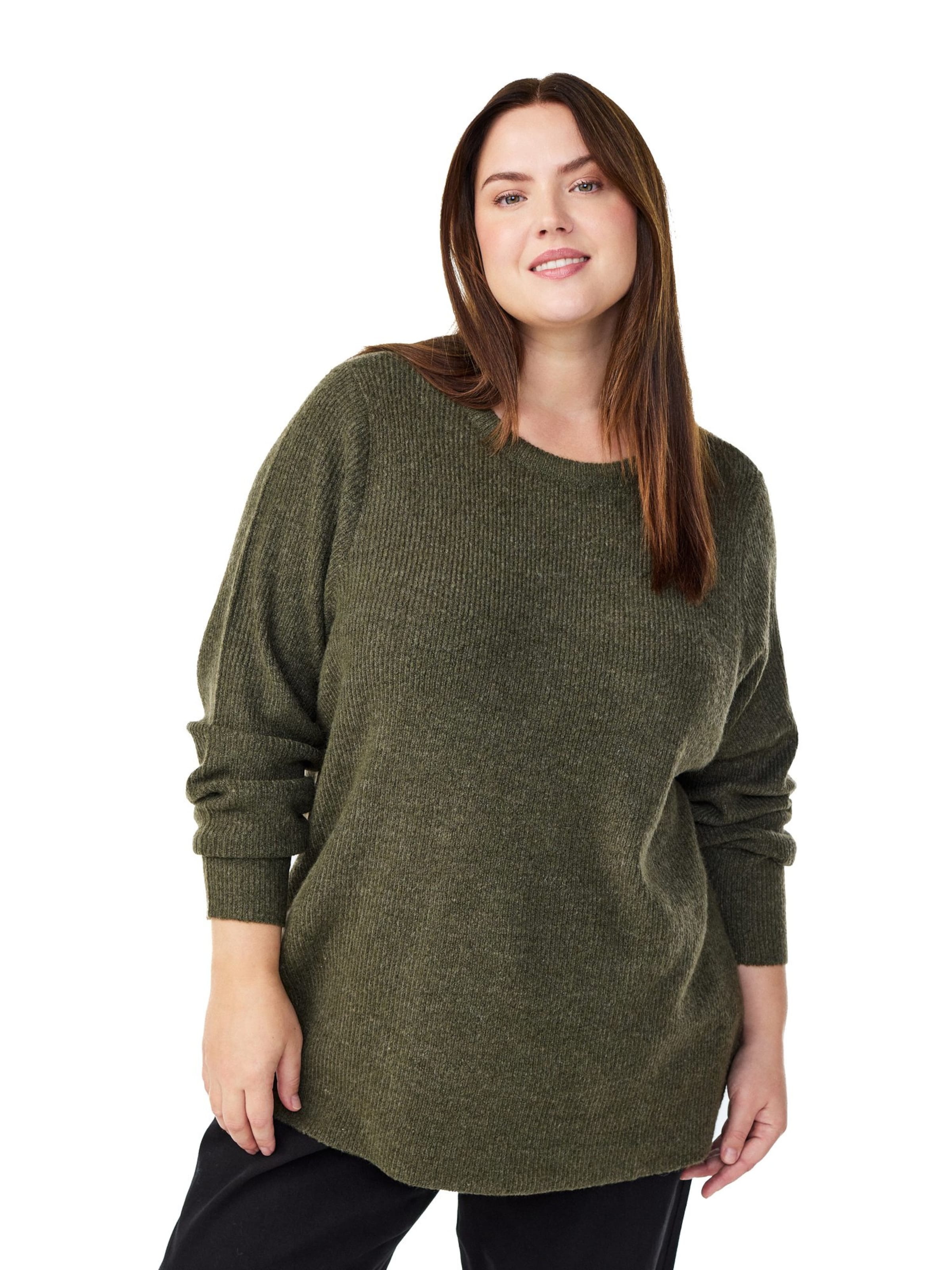 Pull-over 'Cavilma' Zizzi en vert