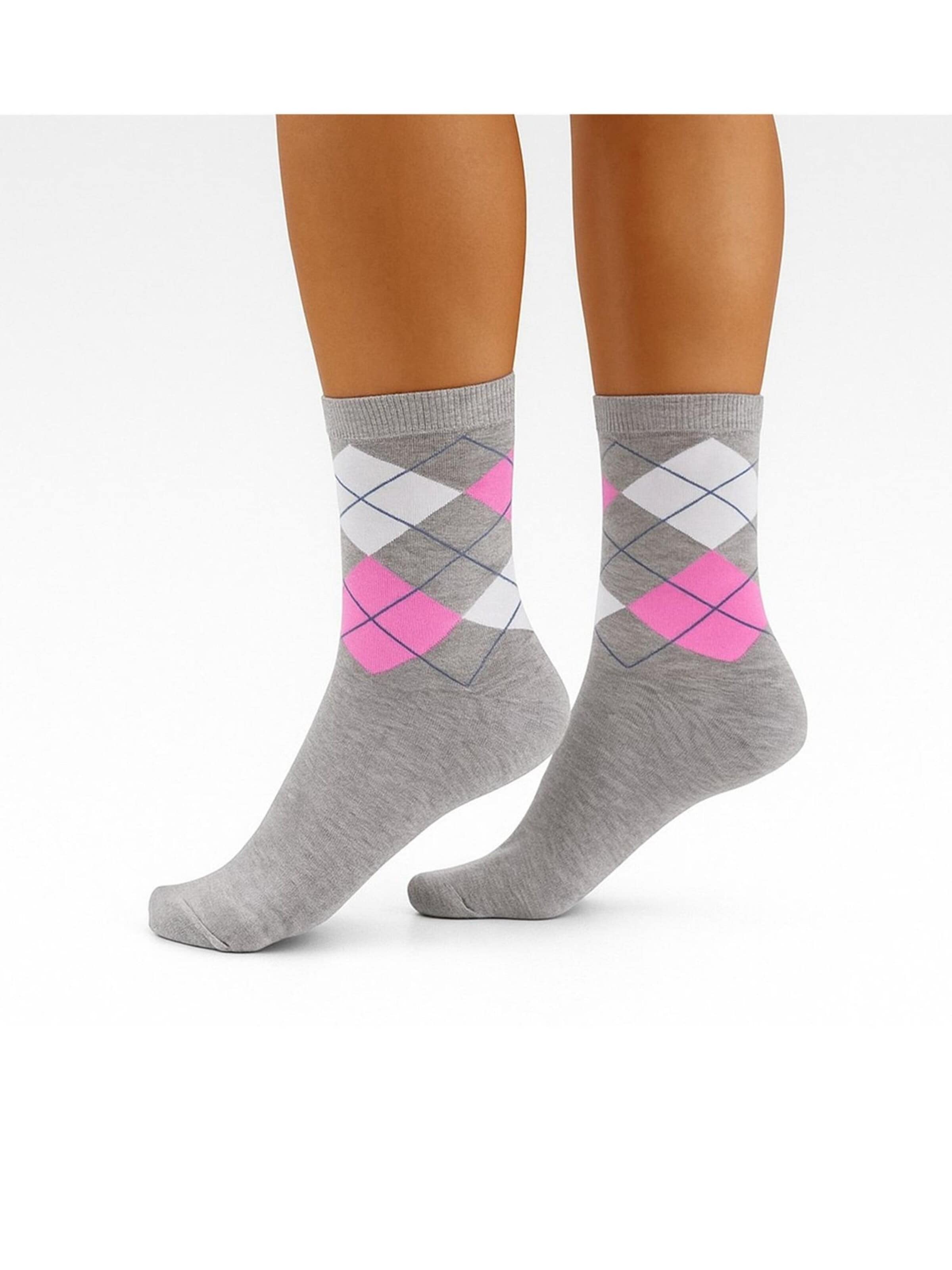 Lycille Socks in Grey: front