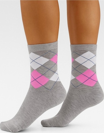 Lycille Socks in Grey: front