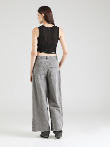 Monki - Pierna ancha Vaquero en gris