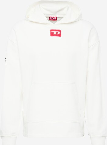 DIESEL Sweatshirt 'BAXT' in White: front