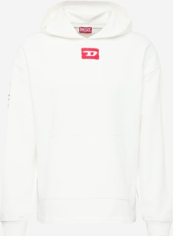 DIESEL Sweatshirt 'BAXT' i hvid: forside