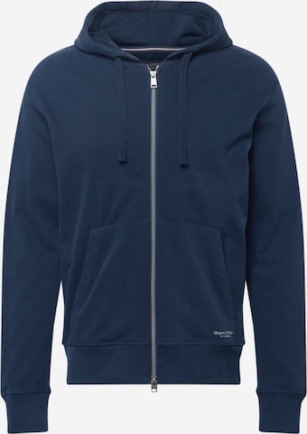 Marc O'Polo Zip-Up Hoodie in Blue: front