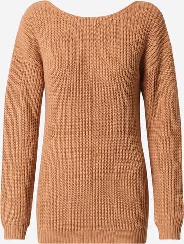 Nasty Gal Sweater 'Wine and Dine' in Beige: front