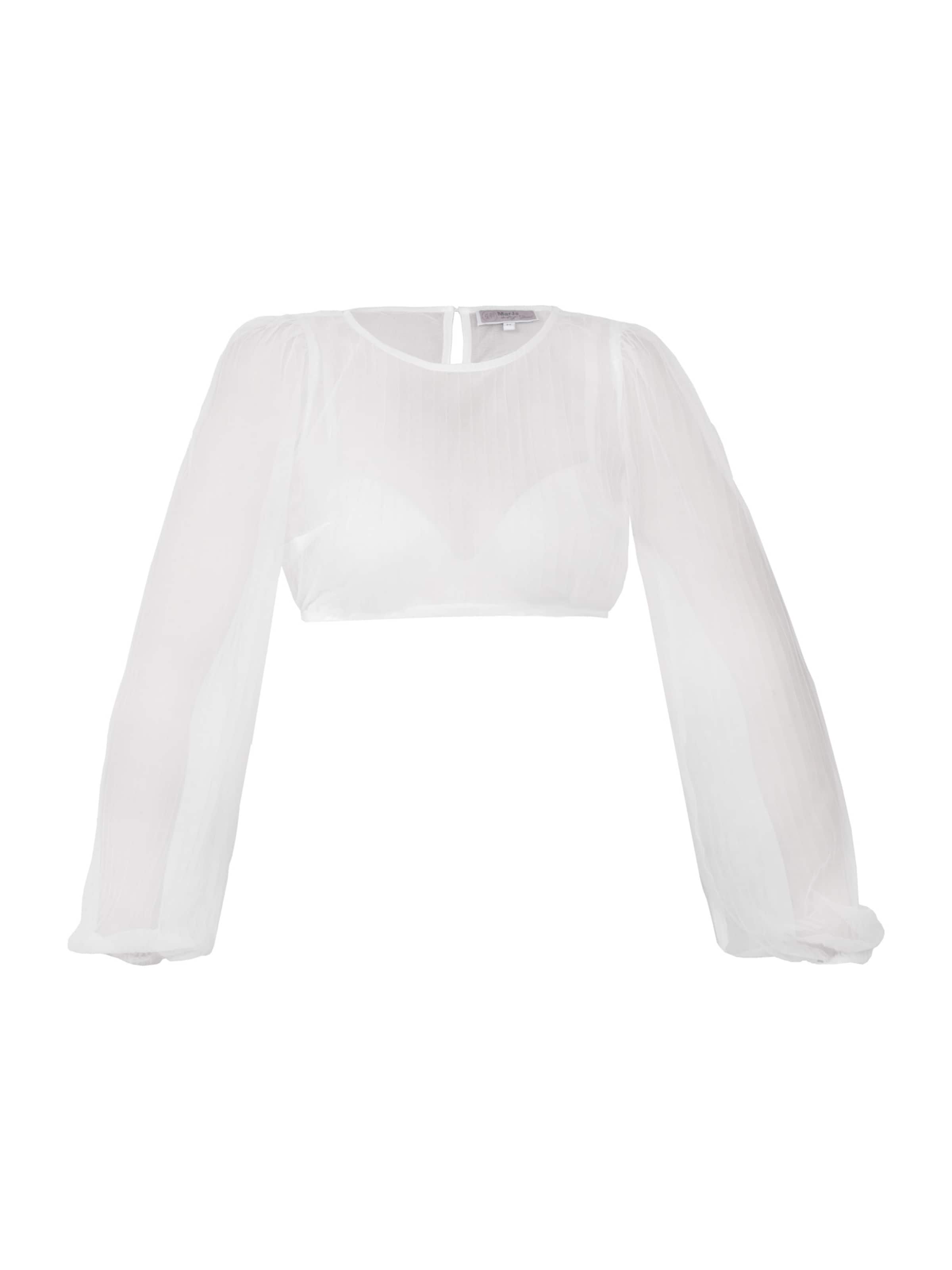 MARJO Μπλούζα τοπικής ενδυμασίας 'Gremsdorf' σε λευκό: μπροστά