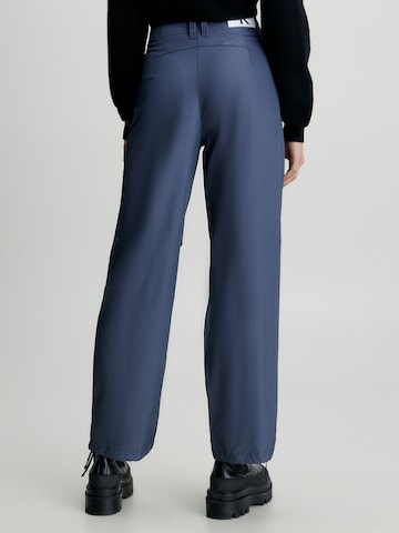 Calvin Klein Jeans Regular Bandplooibroek in Blauw