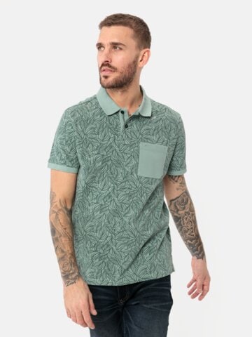 CAMEL ACTIVE Poloshirt 'Palme' in Grün: Vorderseite