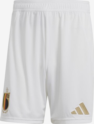 ADIDAS PERFORMANCE Regular Workout Pants in White: front