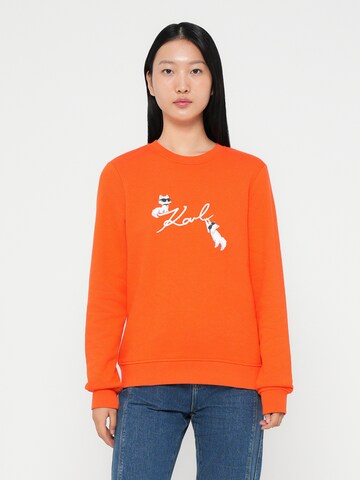 Karl Lagerfeld Sweatshirt 'IKON' in Orange: Vorderseite