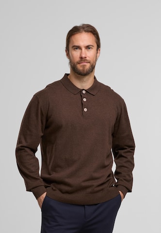 INDICODE JEANS Trui 'Zander' in Bruin: voorkant