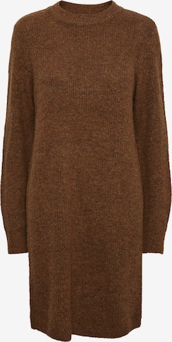 PIECES Knitted dress 'ELLEN' in Brown: front