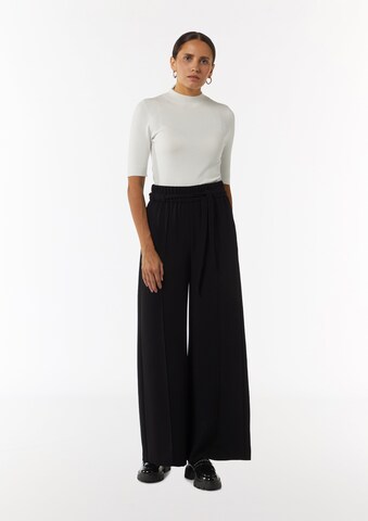 COMMA Wide Leg Hose in Schwarz: Vorderseite