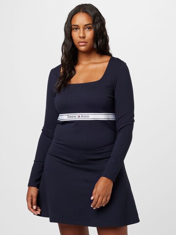 Tommy Jeans Curve Dress in Blue: front