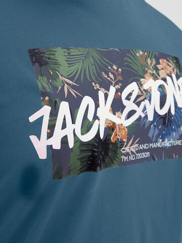 Jack & Jones Plus - Camiseta 'JJHAWAII' en azul