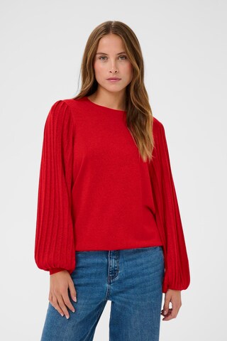 Pull-over Kaffe en rouge : devant