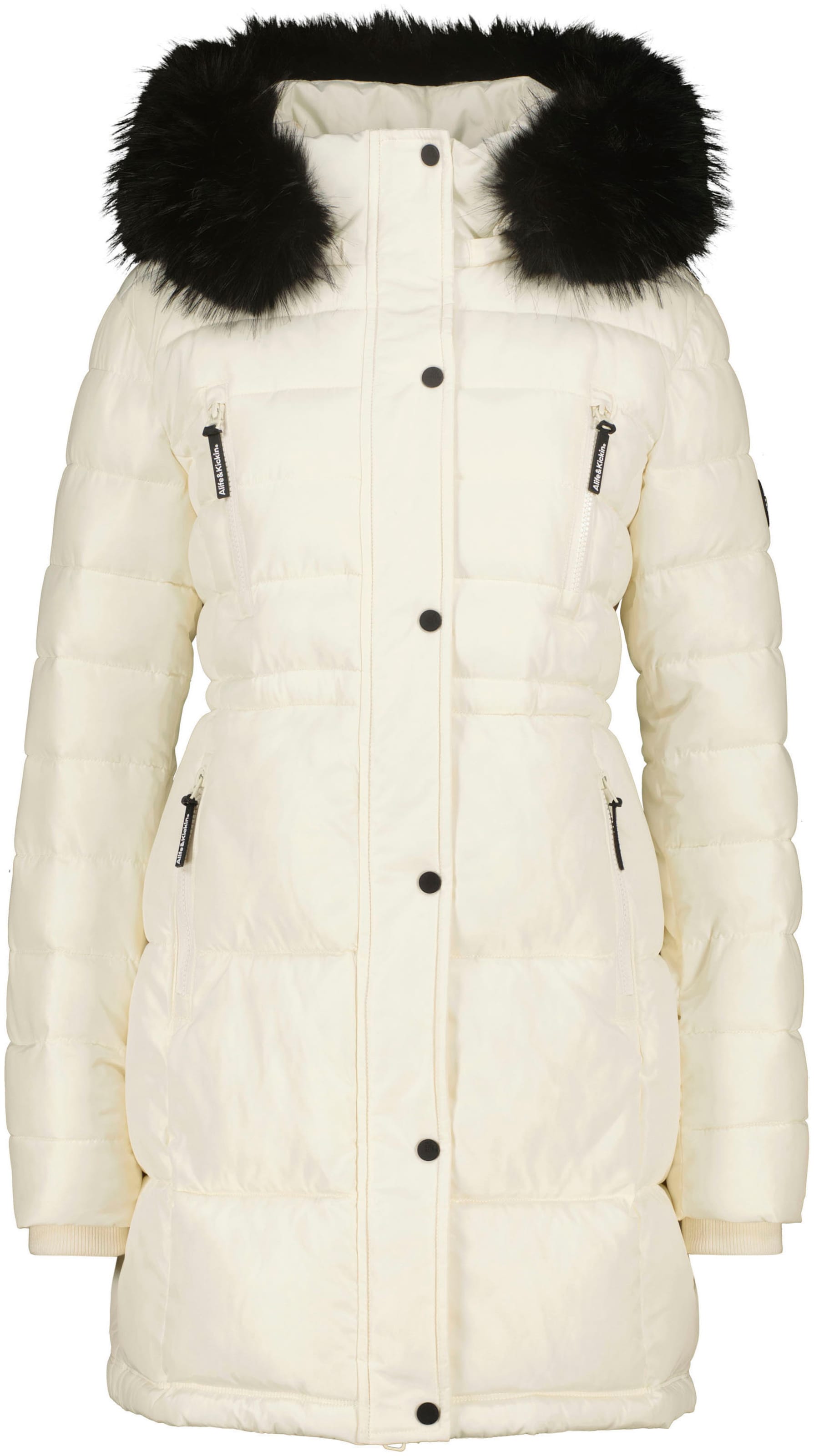 alife & kickin Winter Coat in White: front