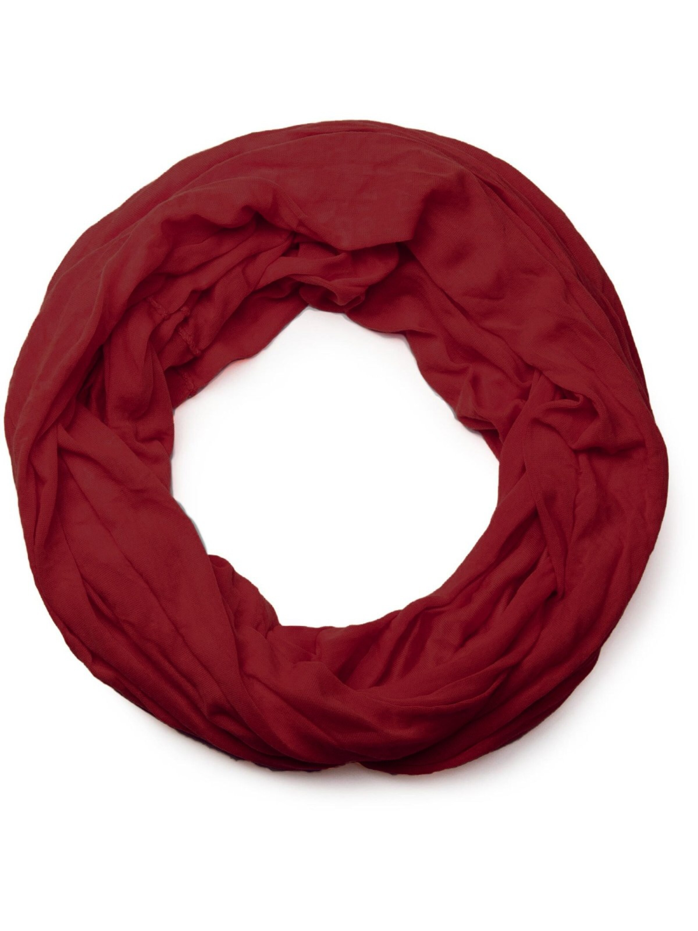 styleBREAKER Schlauchschal 'Jersey Loop in Crash Optik'‌‌‌‌‌‌ in Rot: Vorderseite