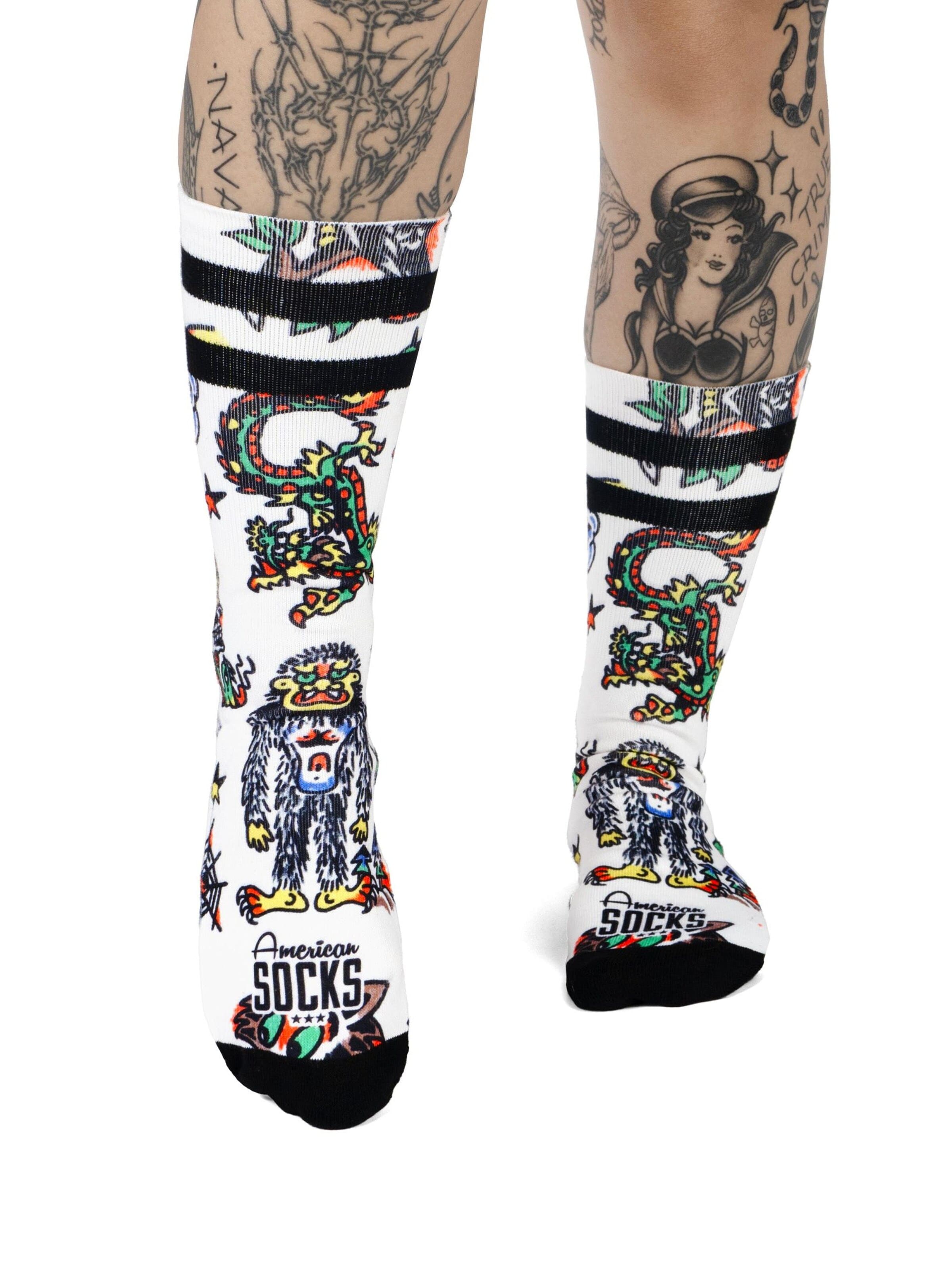 American Socks Socken 'Outlaw'‌‌‌‌‌‌‌‌‌ in Weiß