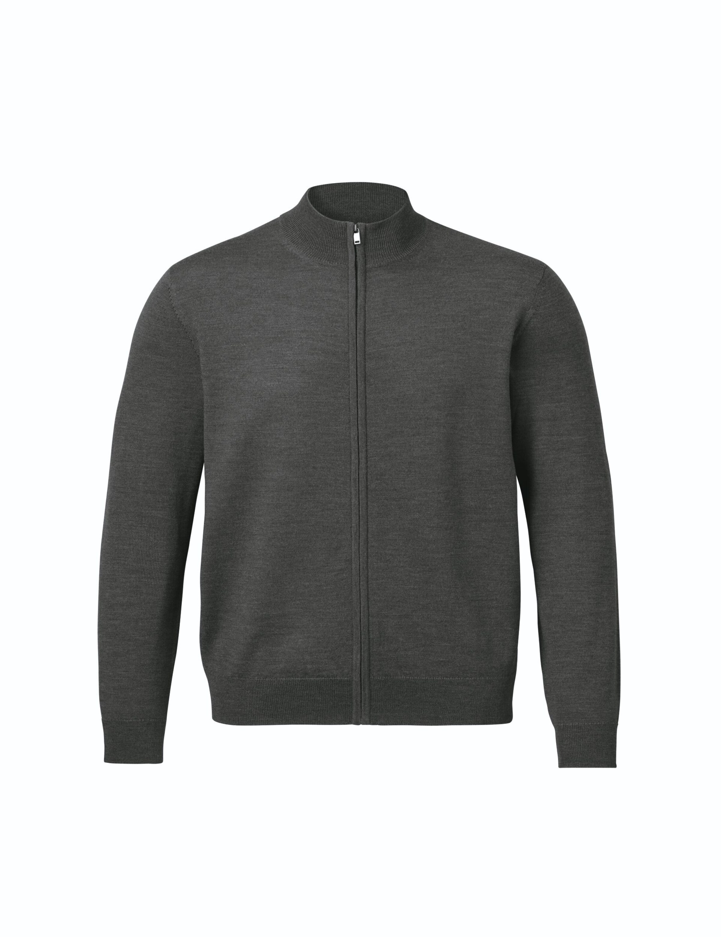 Charles Tyrwhitt Knit Cardigan in Grey: front