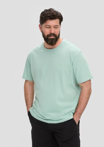s.Oliver Red Label Big & Tall Shirt in Groen: voorkant