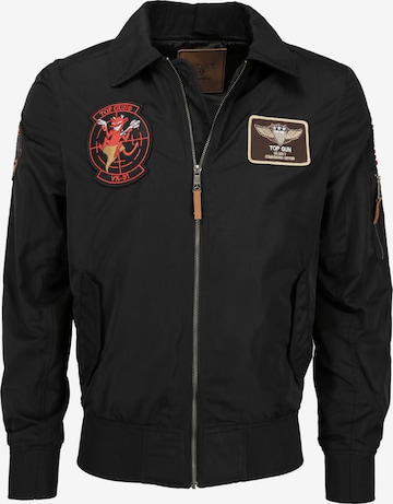 TOP GUN Between-Season Jacket ' TG20193037 ' in Black: front