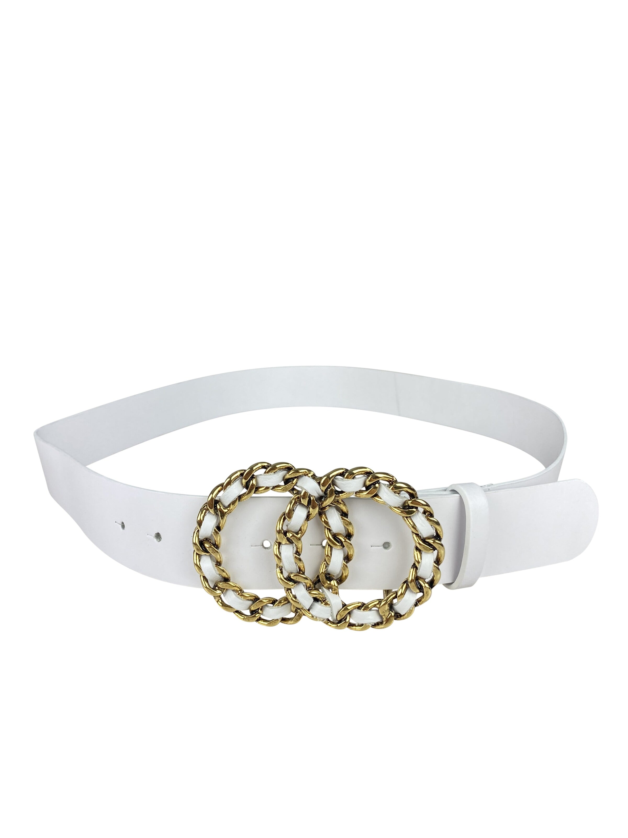 COLLEZIONE ALESSANDRO Belt 'Kira' in White: front