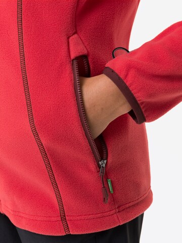 VAUDE Athletic Fleece Jacket 'Rosemoor' in Red