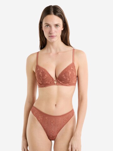 ETAM Push-up Bra 'Aura' in Brown