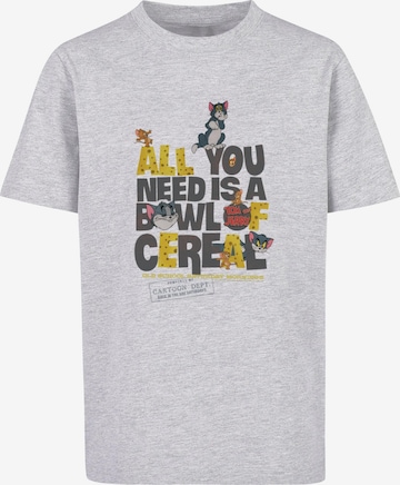 ABSOLUTE CULT Shirt 'Kids Tom and Jerry - All You Need Is' in Grey: front