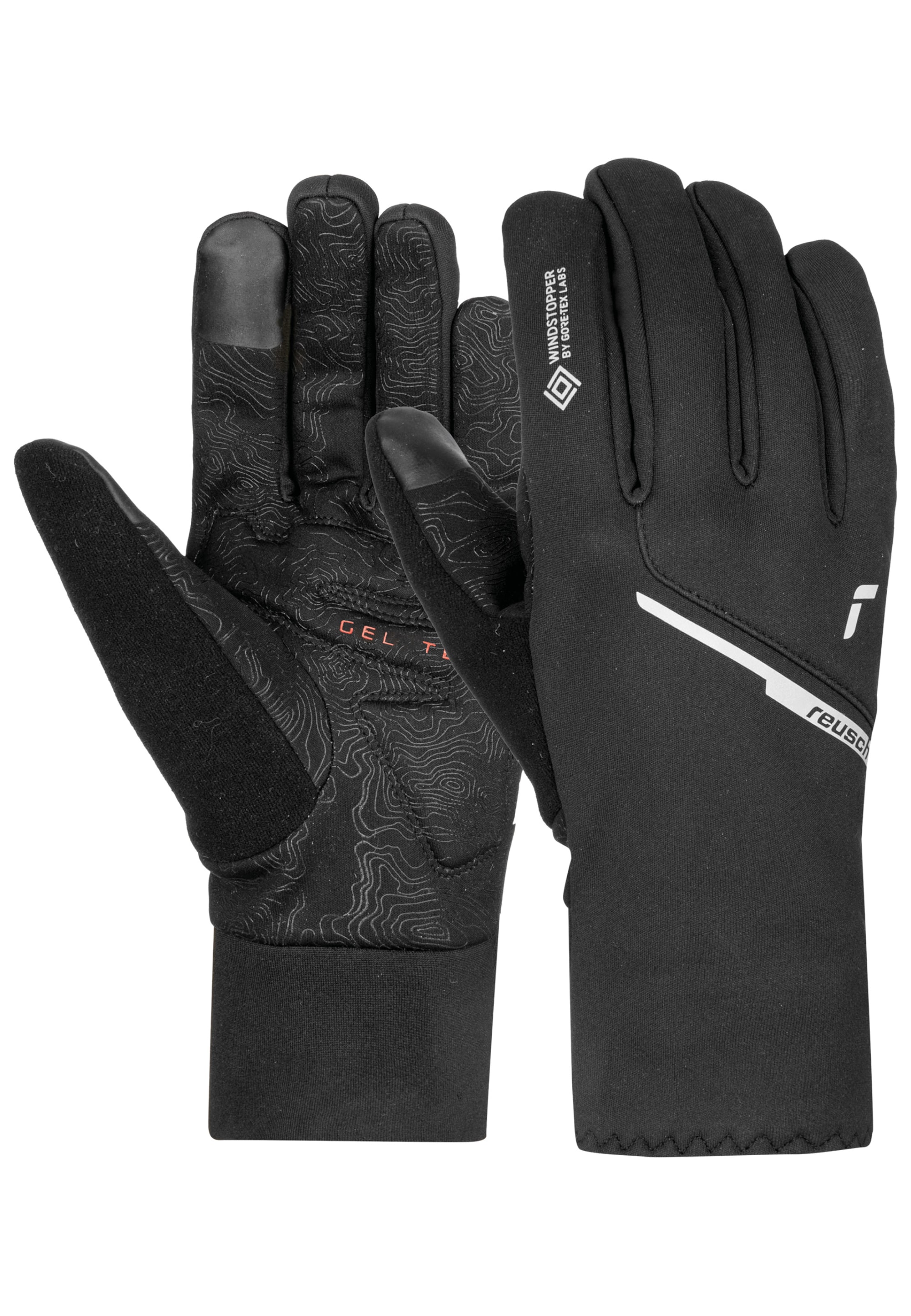 REUSCH Sporthandschoenen 'Rider WINDSTOPPER™ TOUCH-TEC' in Zwart: voorkant