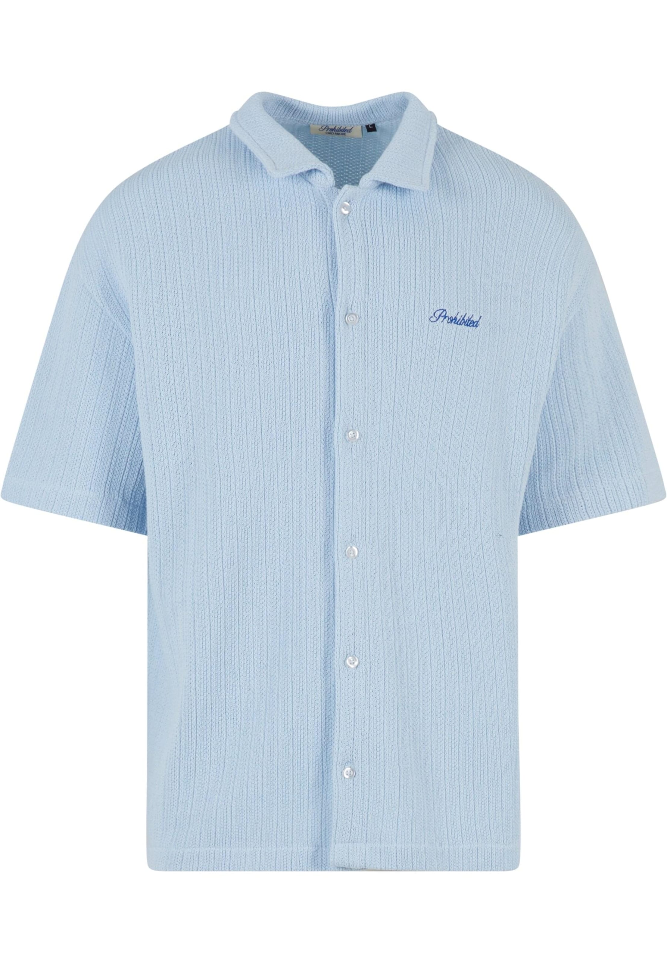 Prohibited Comfort fit Button Up Shirt in Blue: front