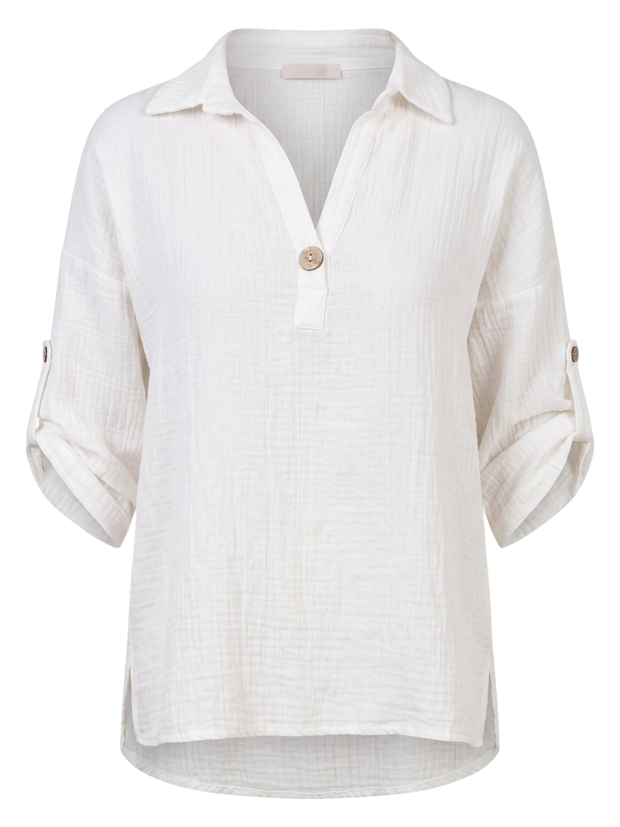 WENOR - Blusa 'LINARA' en blanco: frente