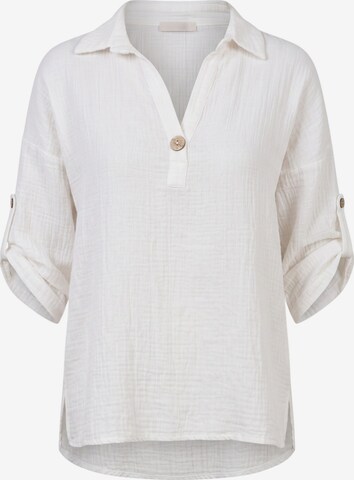 WENOR - Blusa 'LINARA' en blanco: frente