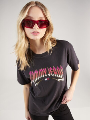 Tommy Jeans - Camiseta en negro: frente