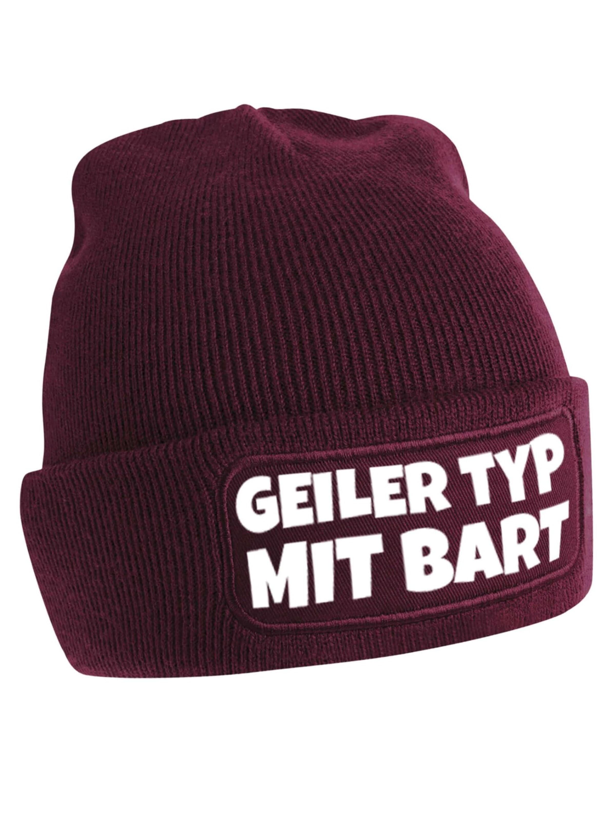 Youth Designz Mütze 'Geiler Typ mit Bart'‌‌‌‌‌‌‌‌ in Rot