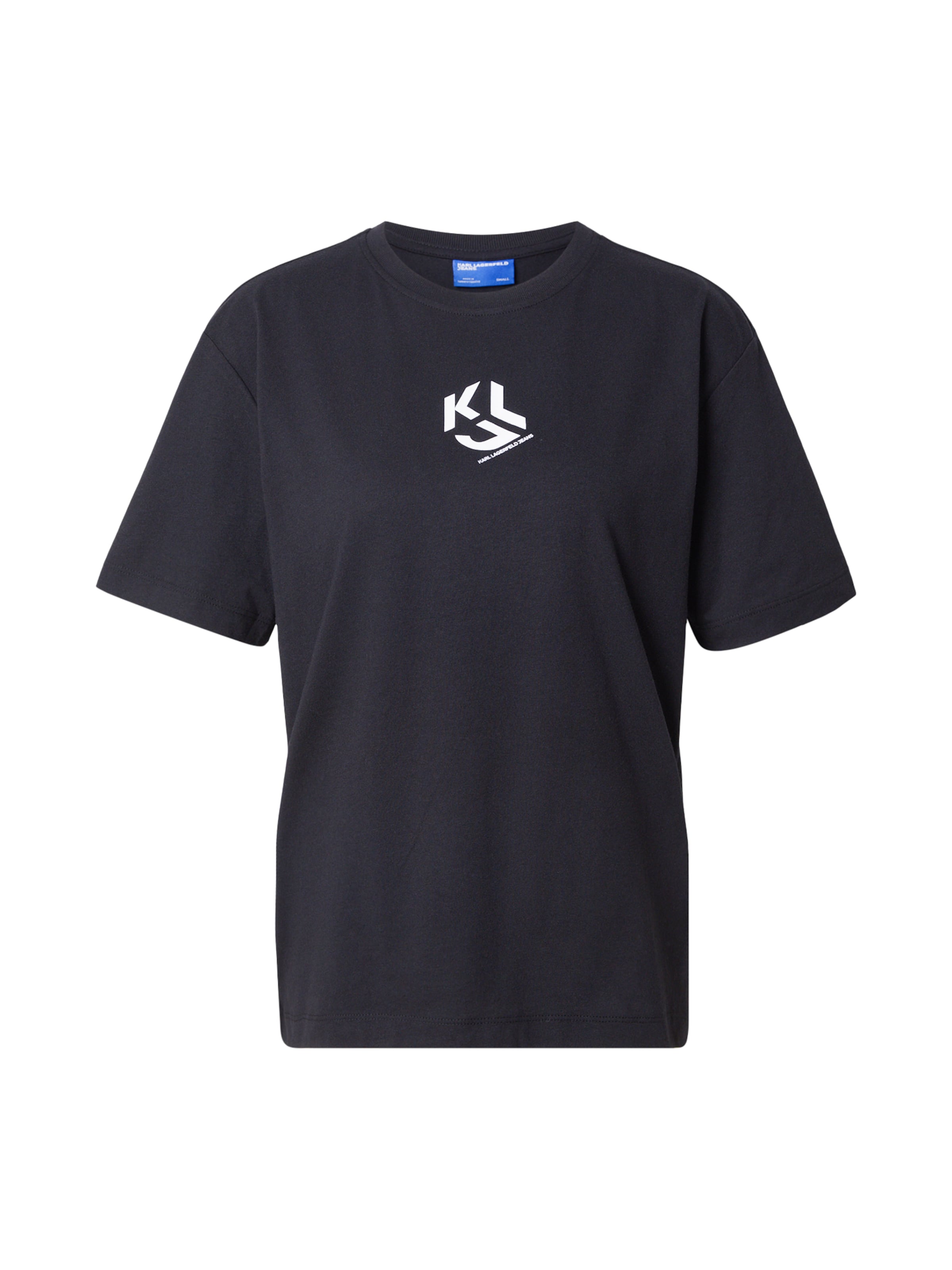 Tricou de la KARL LAGERFELD JEANS pe negru: față