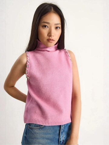 Bianco Lucci Gebreide top in Roze: voorkant