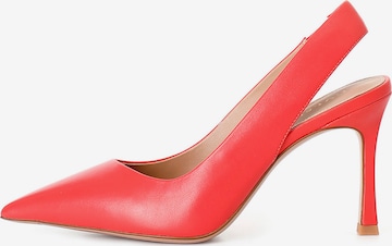 Décolleté sling di CAFè NOIR in rosso: frontale