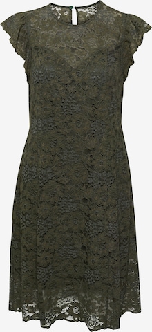 Cream Dress 'Lacy' in Green: front