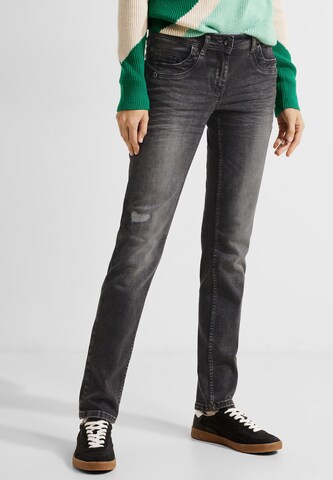 CECIL Tapered Jeans in Black: front