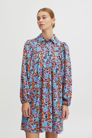 ICHI - Vestido camisero 'Liv' en Mezcla de colores: frente