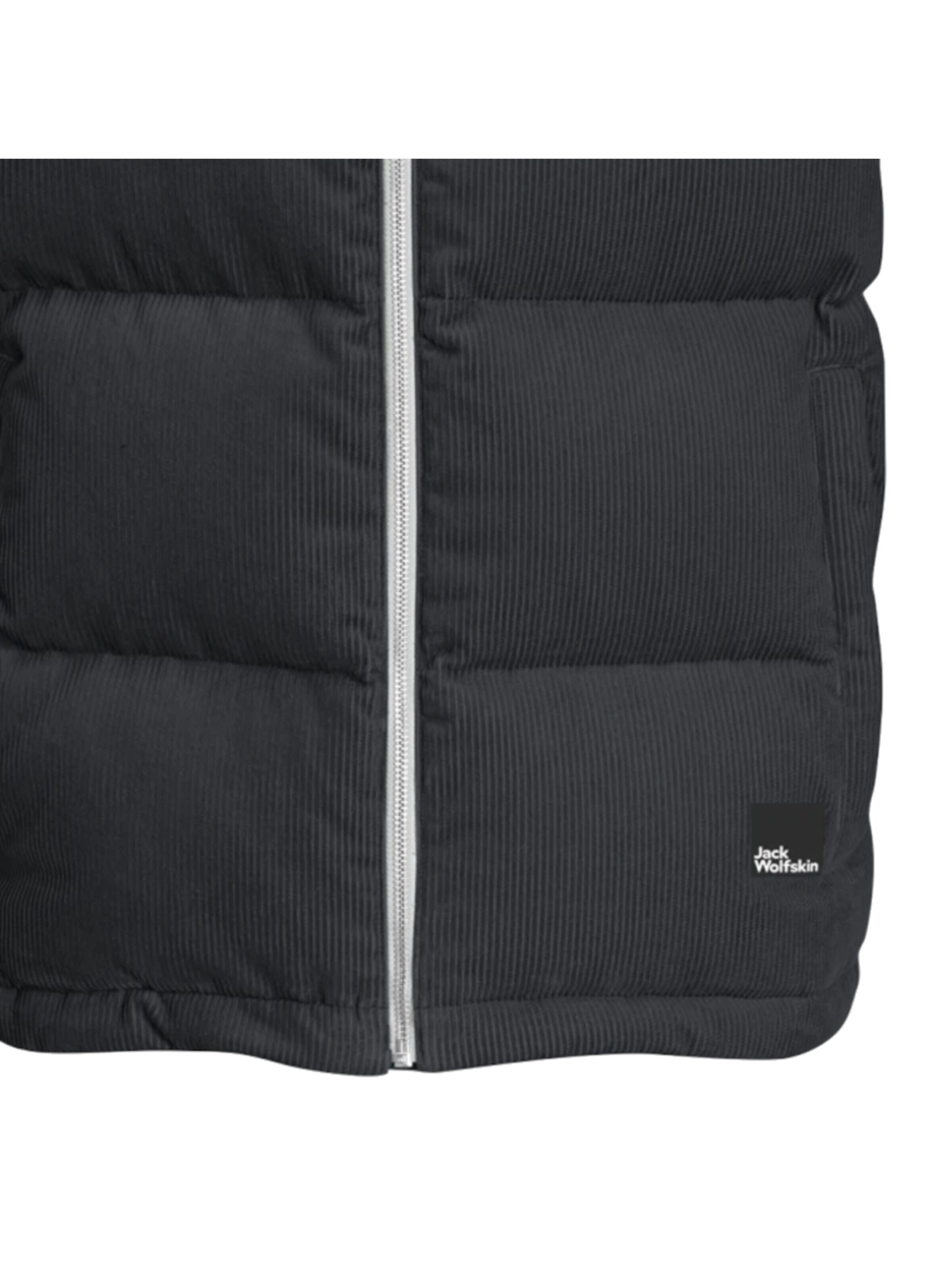 JACK WOLFSKIN Bodywarmer 'Jack Wolfskin Nature Corduroy Vest M' in Zwart