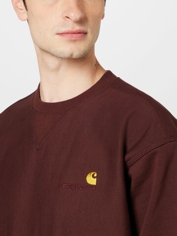 Carhartt WIP Sweatshirt 'American Script' in Brown