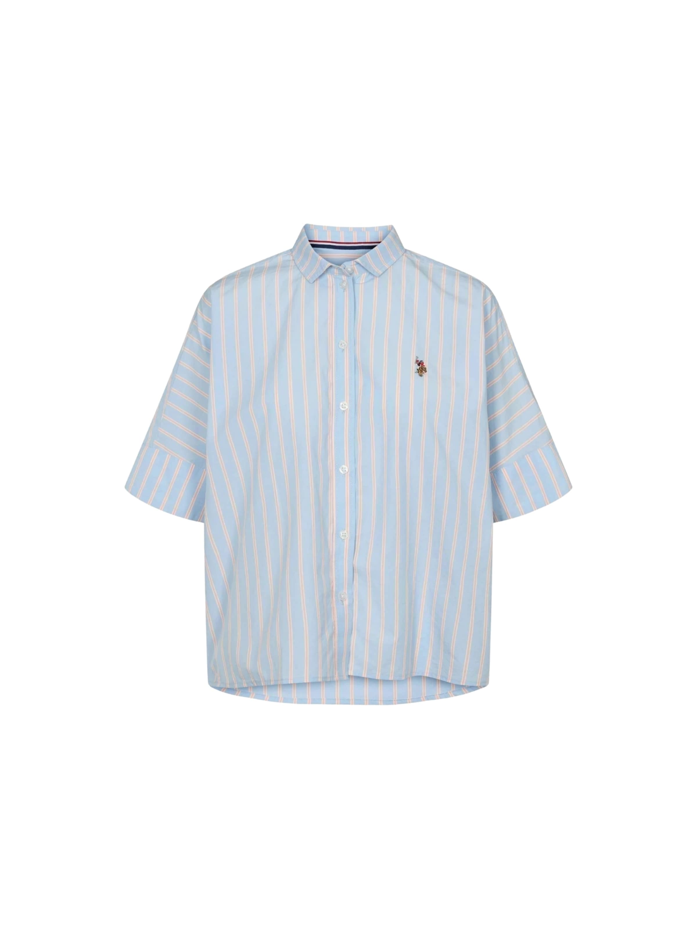 U.S. POLO ASSN. Tričko ' Melodie Striped ' – modrá: přední strana