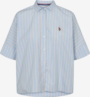 U.S. POLO ASSN. Tričko ' Melodie Striped ' – modrá: přední strana