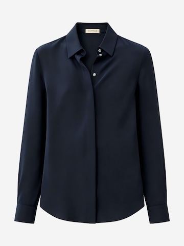 Lilysilk Shirt 'LILYSILK Anmutige Seidenbluse mit Knopfleiste' in Blauw: voorkant